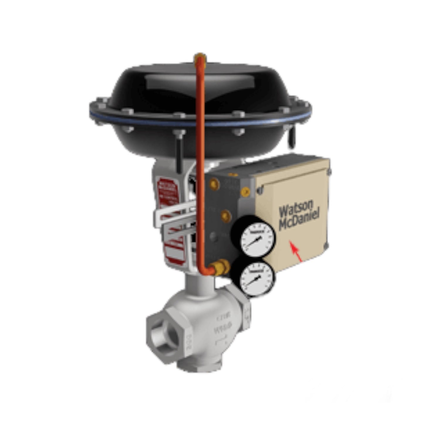 Watson HB Series Stainless Steel 2-Way Control Valve 2" Npt W/ Positioner